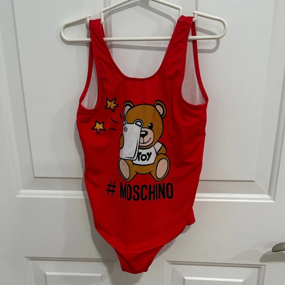 Moschino Red Teddy Bear One-Piece